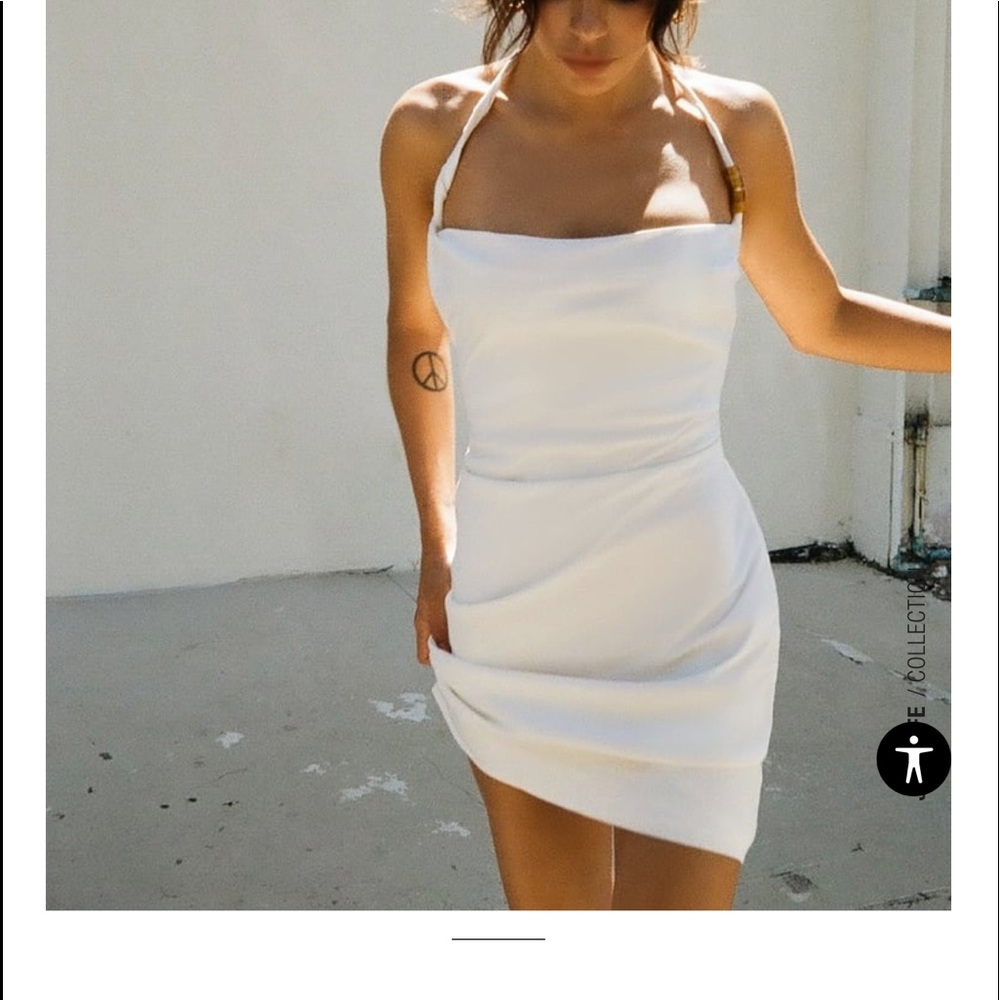 Zara Stretch Linen Blend Mini Dress